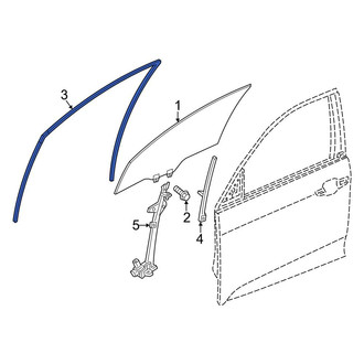 Honda OE - Front Left Window Channel