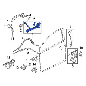 Honda OE - Front Left Exterior Door Handle Base