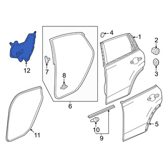 Honda OE - Rear Right Door Water Deflector