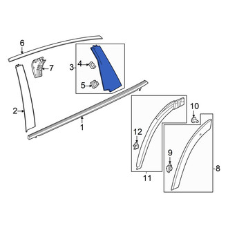 Honda OE - Rear Left Rearward Door Applique