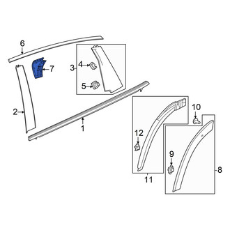 Honda OE - Rear Left Door Window Molding