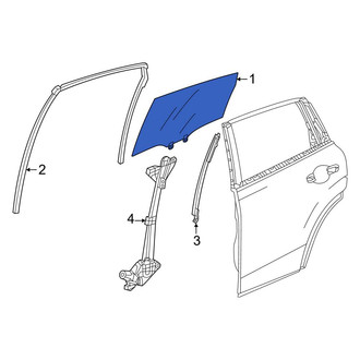 Honda OE - Rear Right Door Glass