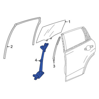 Honda OE - Rear Left Window Regulator