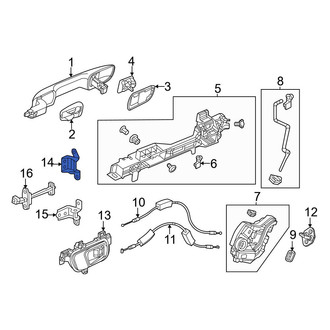 Honda OE - Rear Right Upper Door Hinge