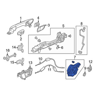 Honda OE - Rear Left Door Latch Assembly