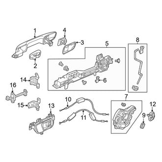 Honda OE - Rear Door - Lock & Hardware