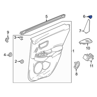 Honda OE - Rear Left Upper Door Window Molding