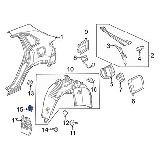 Honda OE - Quarter Panel Splash Shield Grommet
