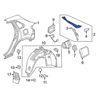 Honda OE - Rear Right Quarter Panel Gutter
