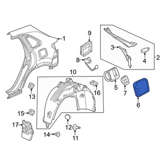 Honda OE - Rear Fuel Filler Door
