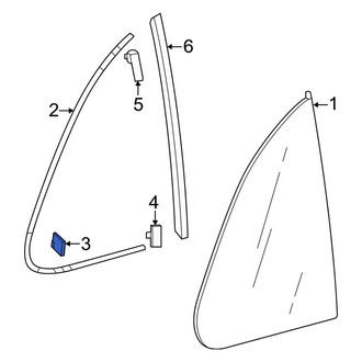 Honda OE - Quarter Panel Glass Clip