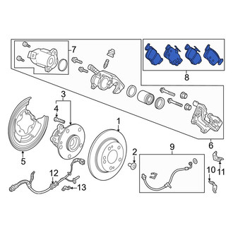 Honda OE - Rear Disc Brake Pad Set