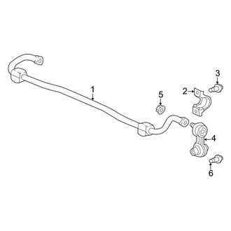Honda OE - Rear Suspension - Stabilizer Bar & Components (FWD)