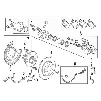 Honda OE - Rear Suspension - Brake Components (AWD)