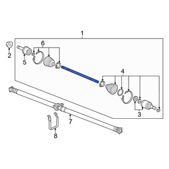 Honda OE - Rear Right CV Axle Assembly