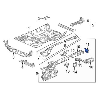 Honda OE - Rear Left Frame Rail End