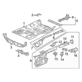 Honda OE - Rear Body & Floor - Floor & Rails