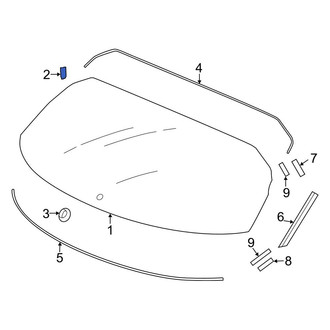 Honda OE - Right Back Glass Clip