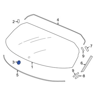 Honda OE - Back Glass Grommet