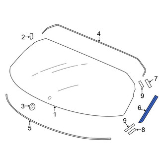 Honda OE - Rear Right Liftgate Glass Seal
