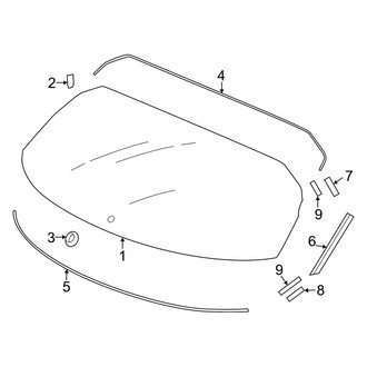 Honda OE - Lift Gate - Glass (EX-L / LX / Sport)