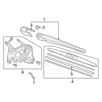 Honda OE - Lift Gate - Wiper & Washer Components