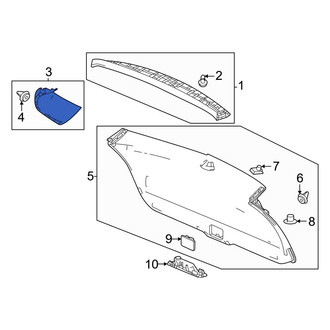 Honda OE - Rear Left Liftgate Trim