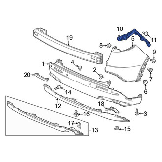 Honda OE - Rear Right Bumper Guide