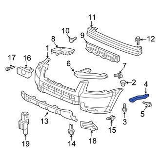 Honda OE - Front Right Bumper Cover Bracket