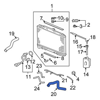 Honda OE - Lower Radiator Coolant Hose