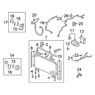 Honda OE - Air Conditioner & Heater - Condenser, Compressor & Lines