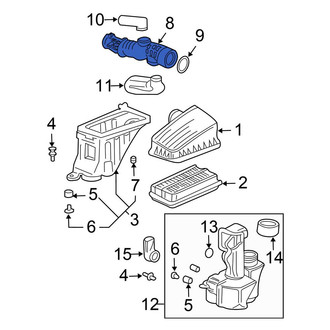 Honda OE - Rear Engine Air Intake Hose