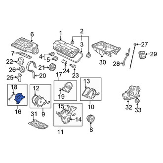 Honda OE - Left Upper Engine Timing Cover