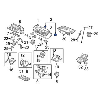 Honda OE - Right Engine Valve Cover Gasket Set