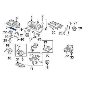 Honda OE - Left Lower Engine Intake Manifold Gasket