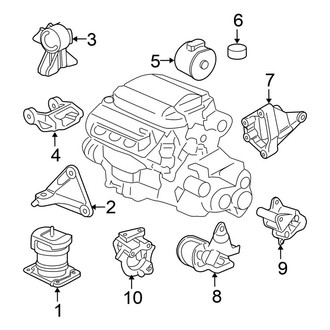 Honda OE - Engine / Transaxle - Engine & Transmission Mounting (AWD)