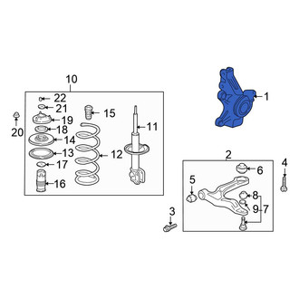 Honda OE - Front Left Steering Knuckle