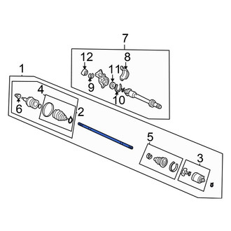 Honda OE - Front Left CV Axle Assembly