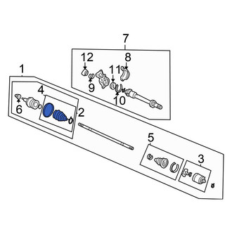Honda OE - Rear Right Inner CV Joint Boot Kit