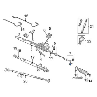 Honda OE - Outer Steering Tie Rod End Boot