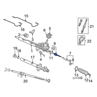 Honda OE - Inner Steering Tie Rod End
