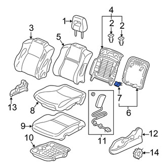 Honda OE - Left Seat Back Panel Clip