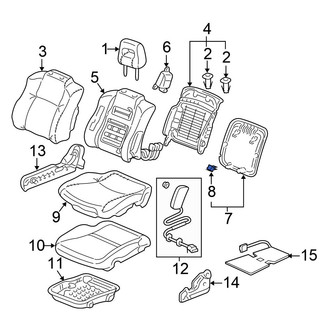 Honda OE - Right Seat Back Panel Clip
