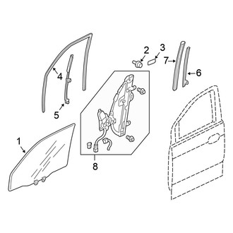 Honda OE - Front Door - Glass & Hardware