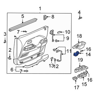 Honda OE - Front Right Door Window Switch