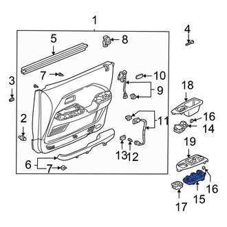 Honda OE - Front Left Door Window Switch