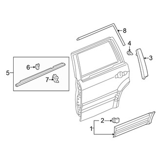 Honda OE - Rear Door - Exterior Trim