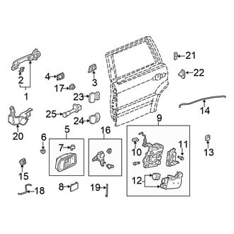 Honda OE - Rear Door - Lock & Hardware