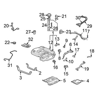 Honda OE - Fuel Filler Neck Clip