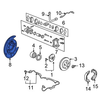 Honda OE - Rear Left Brake Backing Plate